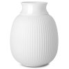 Lyngby Porceln Curve Vase H17,5 cm, Hvid
