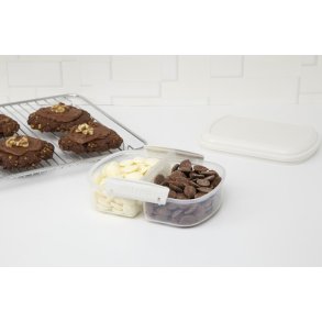 Sistema Bake It Split Opbevaringsboks 630 ml, Hvid
