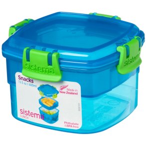Sistema Lunch Snackbox 400 ml, Blau/Gr�n