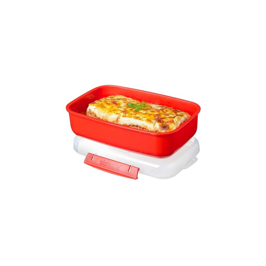 Sistema Microwave Rechteckiger Behlter 1.25 L, Rot