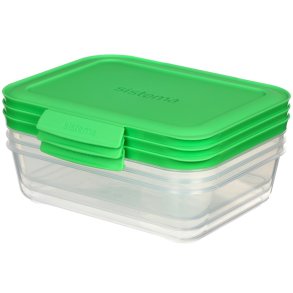 Sistema Nest It Meal Prep Opbevaringsboks 3 stk. 1 L, Leaf Green