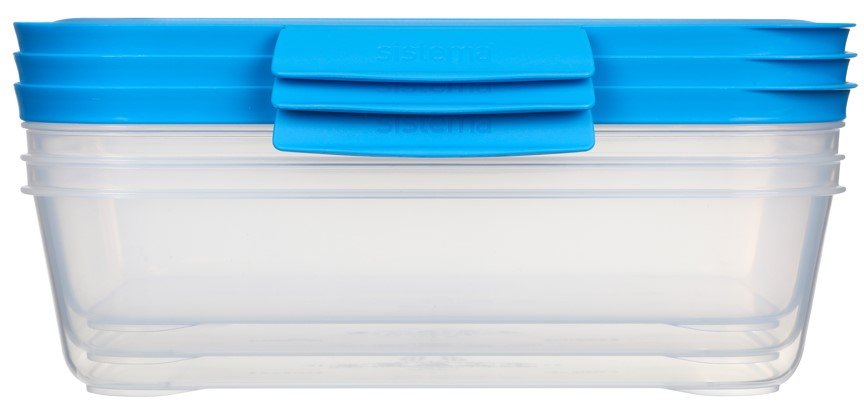 Sistema Nest It Meal Prep Aufbewahrungsbehlter 3er Set. 1,5 L, Marine Blue