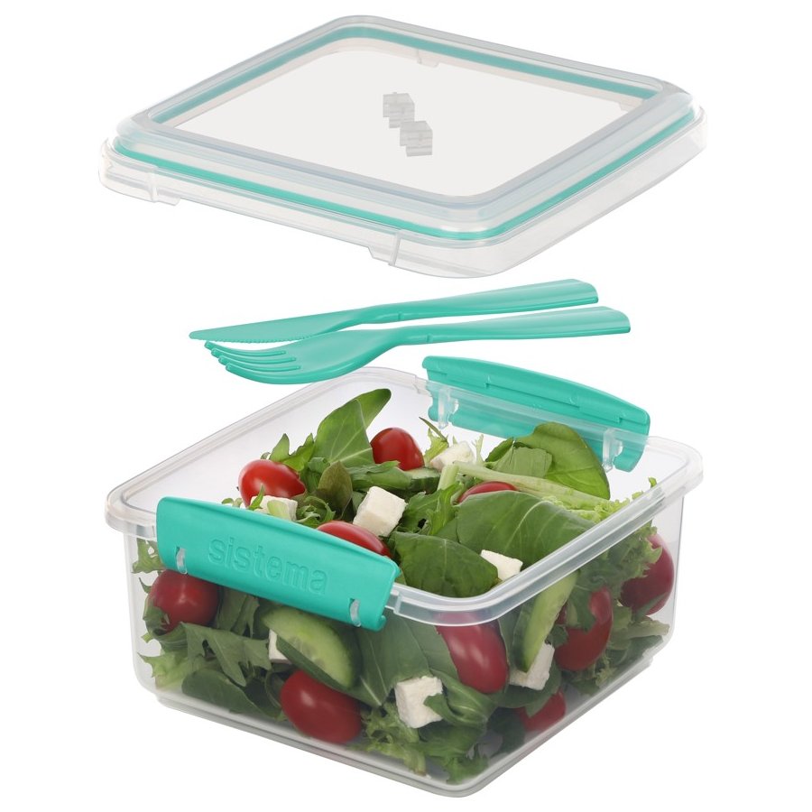 Sistema To Go Lunchbox mit Besteck 1,2 L, Minty Teal