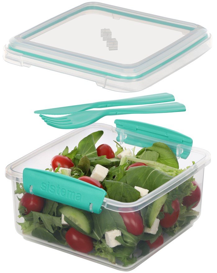 Sistema To Go Lunchbox mit Besteck 1,2 L, Minty Teal