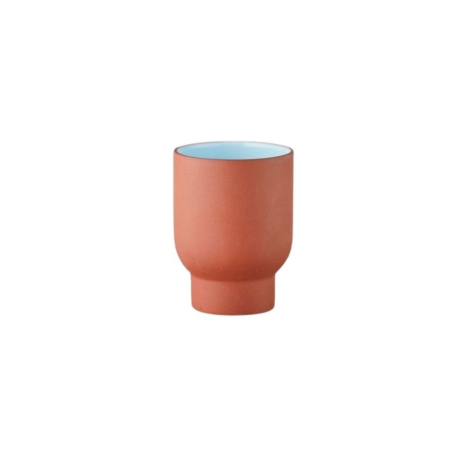 Studio About Clayware Cup 2 Stk. 28 cl, Terrakotta/Blau