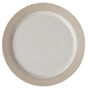 Studio About Clayware Teller 2 Stk. 25 cm, Sand/Grau