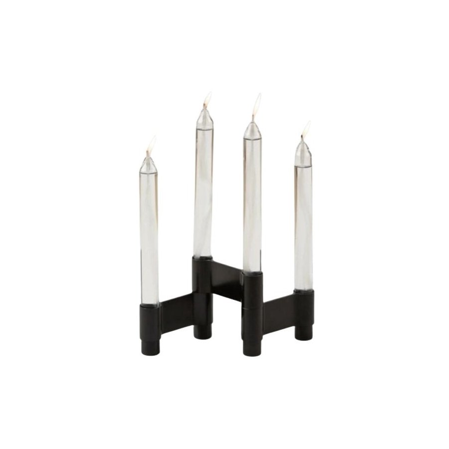 Studio About Link Kerzenstnder H4 cm, Schwarz Eloxiert