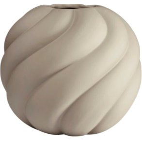 Cooee Design Twist Ball Vase H12 cm, Sand