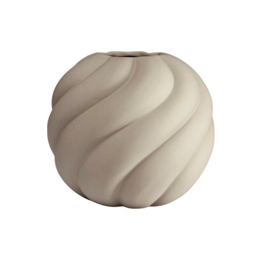 Cooee Design Twist Ball Vase H12 cm, Sand