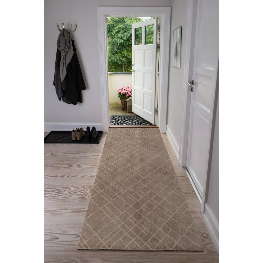 Tica Copenhagen Lines Gulvmtte 90x200 cm, Sand/Beige