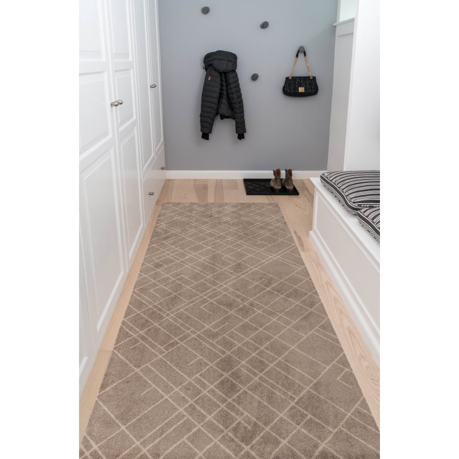 Tica Copenhagen Lines Gulvmtte 90x200 cm, Sand/Beige
