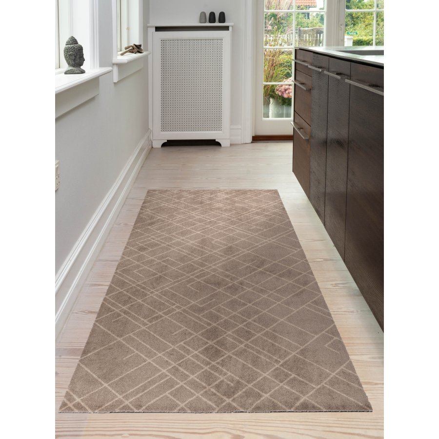 Tica Copenhagen Lines Gulvmtte 90x200 cm, Sand/Beige