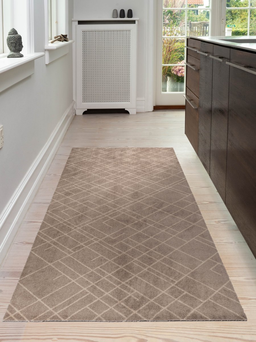 Tica Copenhagen Lines Gulvmtte 90x200 cm, Sand/Beige