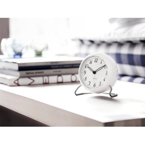 Arne Jacobsen LK Bordur m. Alarm Ø11 cm, Hvid/Sort