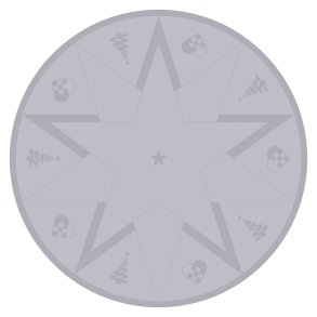 Novoform Stars Weihnachtsbaumdecke �140 cm, Rot �140 cm, Grau