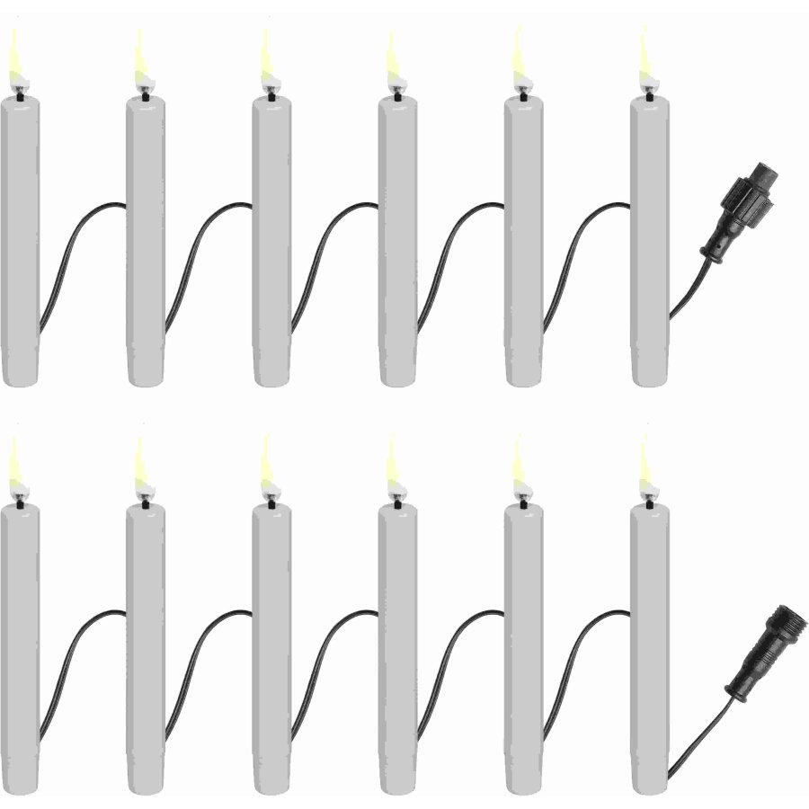 Uyuni Lighting Forlængerledning m. 12 Julelys, Hvid