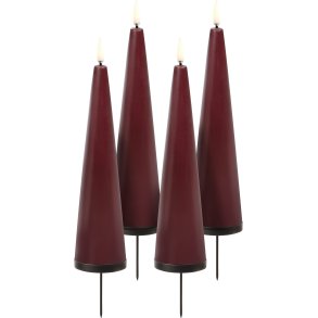 Uyuni Lighting Adventsgaveske LED 5,8xH21,5 cm, Wine Red