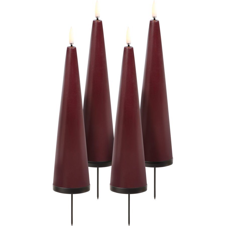 Uyuni Lighting Adventsgaveske LED 5,8xH21,5 cm, Wine Red