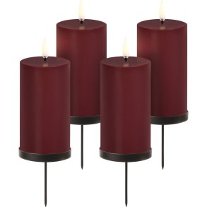 Uyuni Lighting Adventsgaveske LED 5,8xH10,1 cm, Wine Red