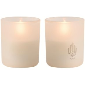 Uyuni Lighting Glaslys LED 2 stk. 6xH7 cm, Vanilla