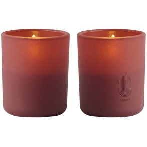 Uyuni Lighting Glaslys LED 2 stk. 6xH7 cm, Wine Red