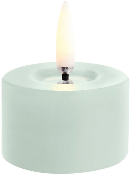 Uyuni Lighting Fyrfadslys m. Smelteeffekt LED 5xH2,8 cm, Dusty Green