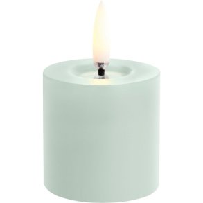 Uyuni Lighting Bloklys m. Smelteeffekt LED 5xH4,5 cm, Dusty Green