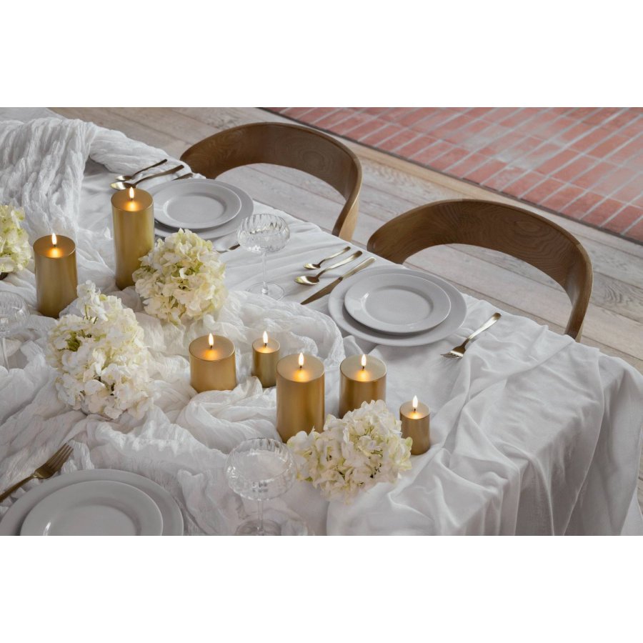 Uyuni Lighting Bloklys LED �7,8xH15 cm, Guld