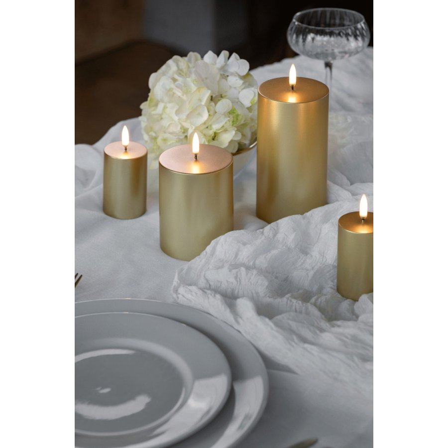 Uyuni Lighting Bloklys LED �7,8xH10 cm, Guld