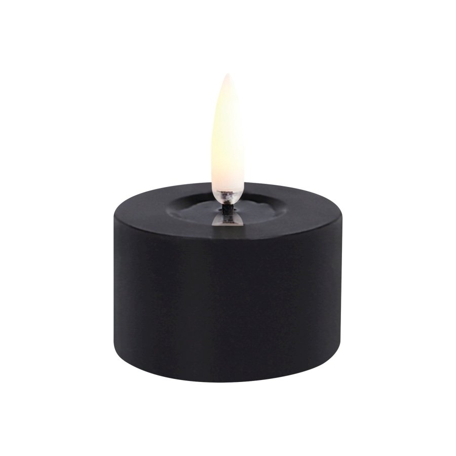 Uyuni Lighting Fyrfadslys m. Smelteeffekt LED 5xH2,8 cm, Pain Black