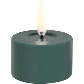 Uyuni Lighting Fyrfadslys m. Smelteeffekt LED 5xH2,8 cm, Pine Green