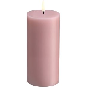 Uyuni Lighting Bloklys LED �7,8xH15 cm, Rose Powder