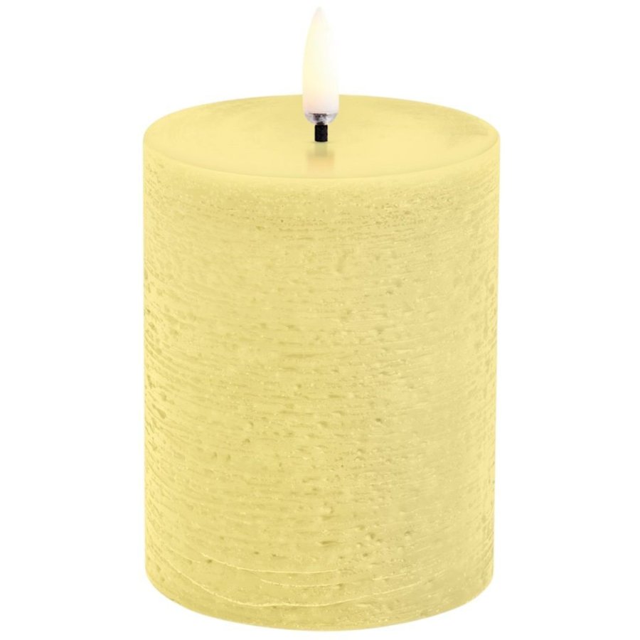 Uyuni Lighting Bloklys LED 7,8xH10 cm, Wheat Yellow/rustik