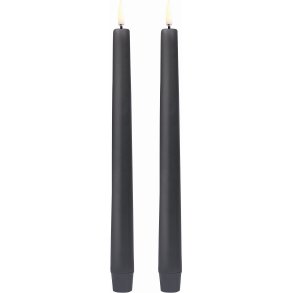 Uyuni Lighting Kronelys LED 2 stk. 2,3xH25 cm, Grey