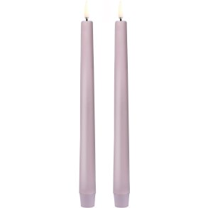 Uyuni Lighting Kronelys LED 2 stk. Ø2,3xH25 cm, Lavender