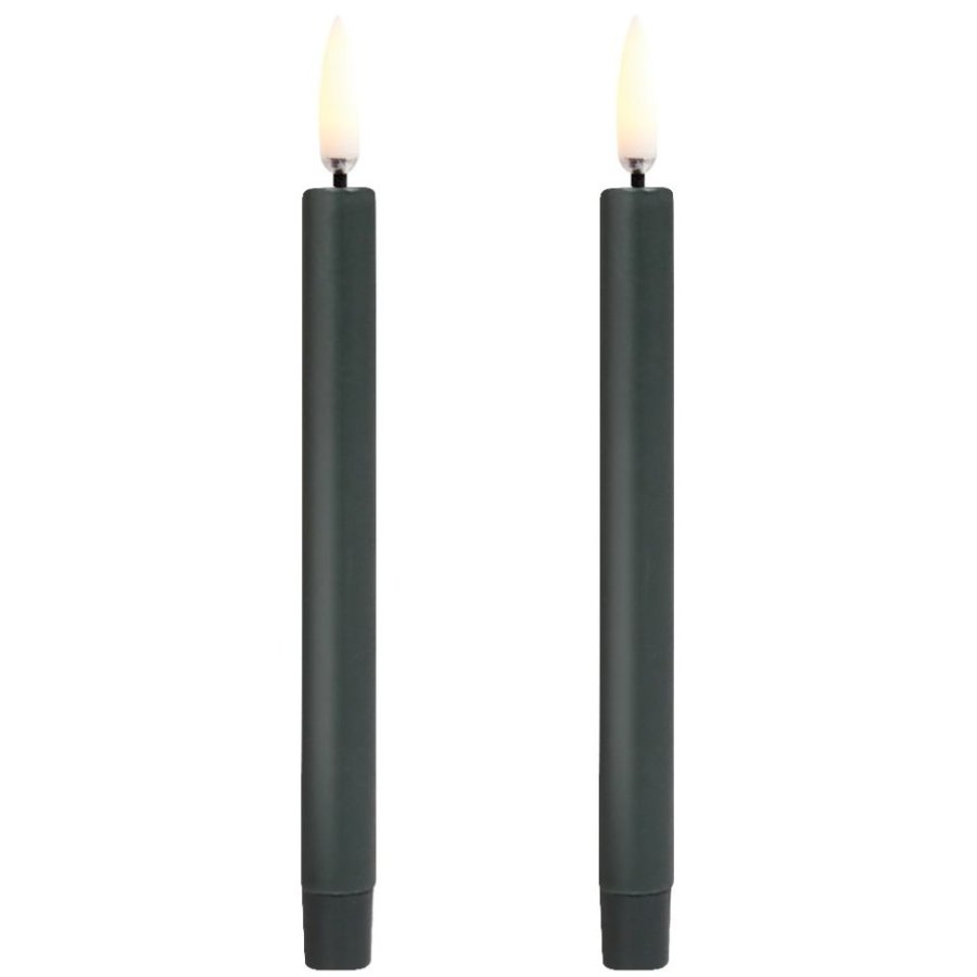 Uyuni Lighting Mini Kertelys LED 2 stk. 1,3xH13,8 cm, Pine Green