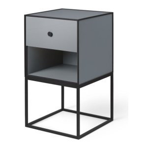 Audo Copenhagen Frame 35 Beistelltisch mit Schublade H63 cm, Dunkelgrau