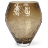 Ro Collection Crushed Glass Vase 17,7 cm, Sepia Brown