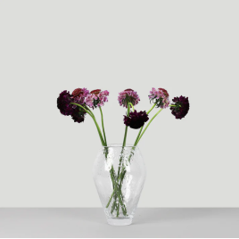Ro Collection Crushed Glass Vase 13,9 cm, Klar