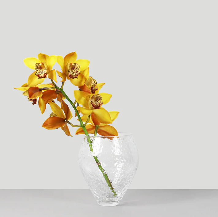 Ro Collection Crushed Glass Vase 17,7 cm, Klar