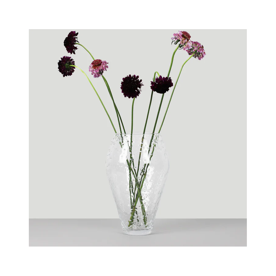Ro Collection Crushed Glass Vase Ø19,2 cm, Klar