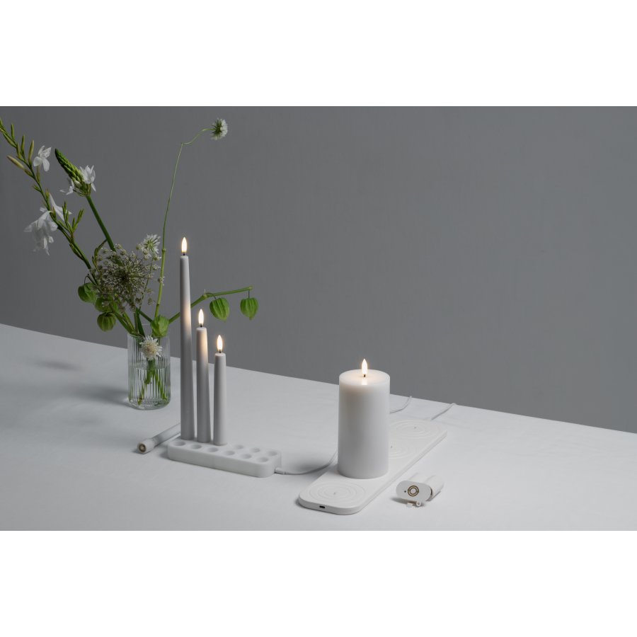 Uyuni Lighting Kronelys LED 2 stk. �2,3xH25 cm, Nordic White