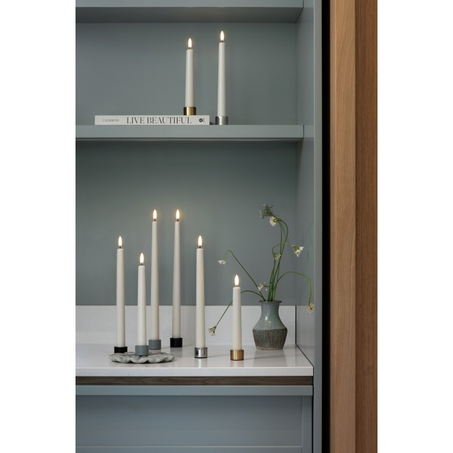 Uyuni Lighting Kronelys LED 2 stk. �2,3xH25 cm, Nordic White