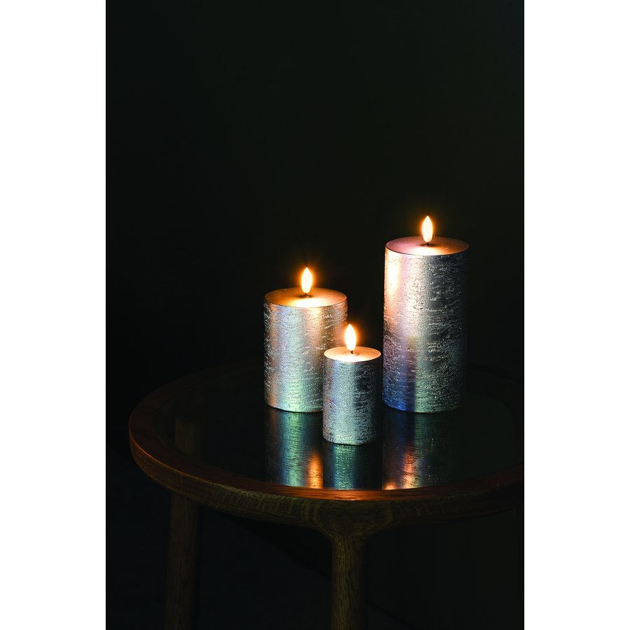 Uyuni Lighting Bloklys LED 5x7,5 cm, Metallic Silver
