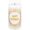 Uyuni Lighting Bloklys Birthday 01 LED 7,8xH15 cm, Hvid