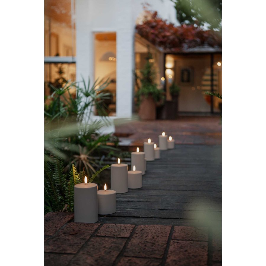 Uyuni Lighting Bloklys Udendrs LED 7,8xH12,7 cm, Sandstone Plastik
