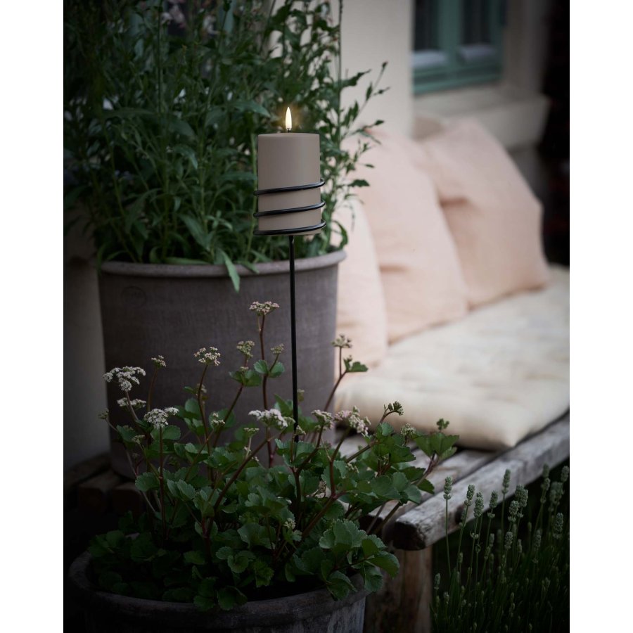 Uyuni Lighting Bloklys Udendrs LED 7,8xH7,8 cm, Sandstone Plastik