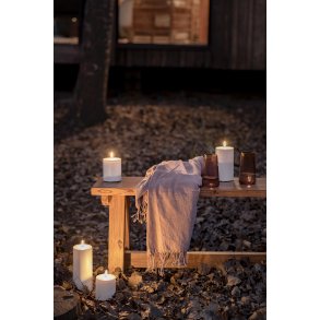 Uyuni Lighting Bloklys Udendørs LED Ø8,4xH20 cm, Hvid Plastik