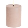 Uyuni Lighting Bloklys LED 7,8xH10 cm, Beige/rustik