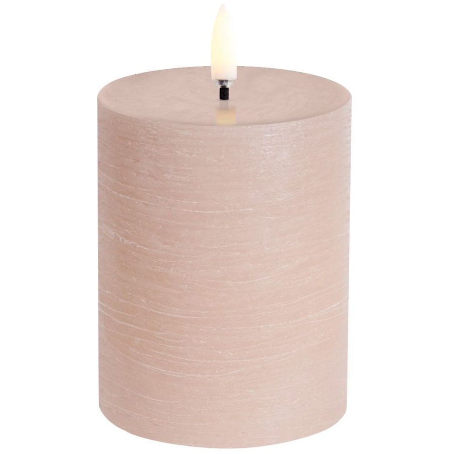 Uyuni Lighting Bloklys LED 7,8xH10 cm, Beige/rustik